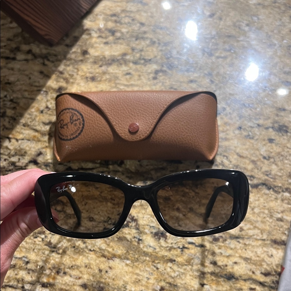 Ray-Ban Black Sunglasses with Brown Tint